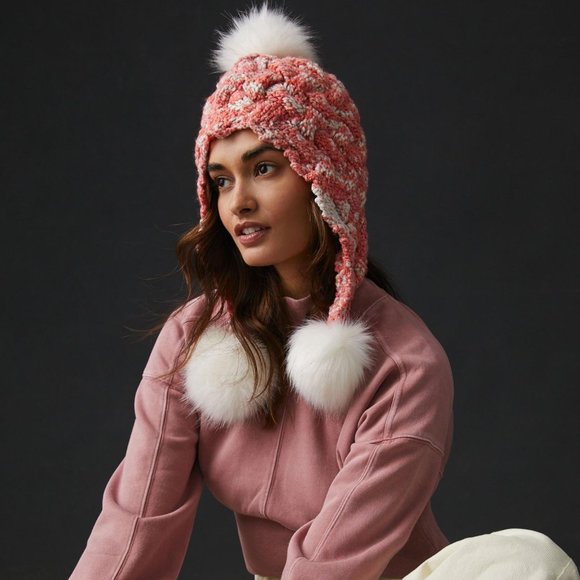 Anthropologie Pom Pom Earflap Beanie main image 5